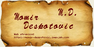 Momir Despotović vizit kartica